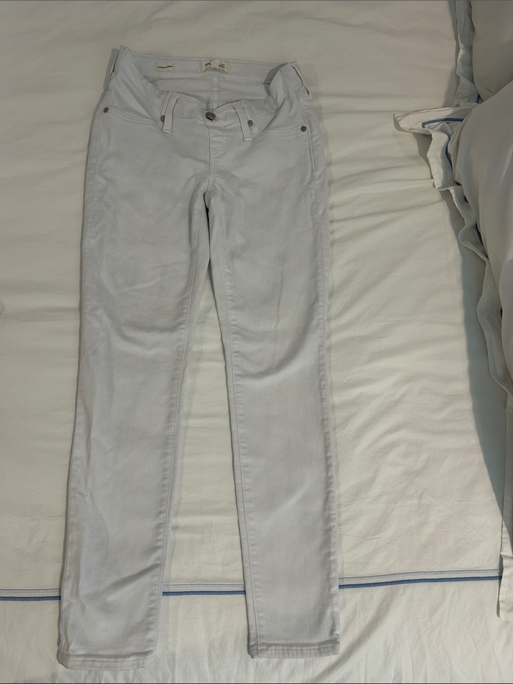 Madewell White Maternity Skinny Jeans